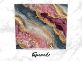 20 oz Skinny Tumbler Wrap Sublimation Design, Abstract Gold Pink Geode, Straight and Tapered Wrap png, Tumbler Digital Download thumbnail 4