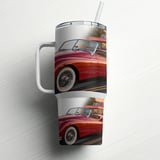 40oz Tumbler Wrap PNG Classic Car Retro Diner Route 66 Vintage Auto Digital Design for Car Lovers, Instant Download File thumbnail 6