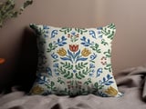Whimsical Folk Floral Pillow Case thumbnail 8