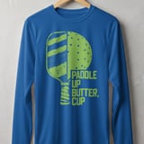 Pickleball Sport-Tek Long Sleeve Tee, Paddle Up Butter, Cup, Outdoor Court Performance Sun Shield Shirt thumbnail 6