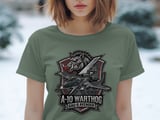 A-10 Warthog T-Shirt, GAU-8 Avenger Fighter Jet Military Tee, Faux Embroidered Warthog Plane Graphic Top, Pilot Veteran Gift for Him thumbnail 3
