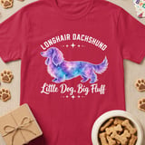Longhair Dachshund Big Fluff T-Shirt thumbnail 4