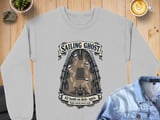 Sailing Ghost Ship All Hands On Deck Nautical Vintage Engraving Graphic Crewneck Sweatshirts thumbnail 11