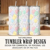 Balloon Digital Pattern, Party Balloons, Star Balloons, Digital Bundle, Celebration Pattern, Birthday Balloons, Colorful Pattern, Digital thumbnail 2