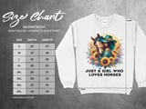 Just A Girl Who Loves Horses T-Shirt, Floral Horse Lover Shirt, Cowgirl TShirt, Western Tee, Horseback Riding Gift, Equestrian Style thumbnail 10