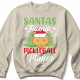 Pickleball Gildan Crewneck Sweatshirt, Santas Favorite Pickleball Player, Court Warm Up thumbnail 6