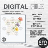 Growing Things Going Places Floral PNG Sublimation Design, Inspirational Quote Botanical Digital Download for T-Shirts & Mugs thumbnail 7