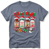 Silent Night Nurse Christmas Tee thumbnail 4