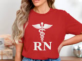 Registered Nurse Rod of Asclepius T-Shirt: Medical Profession Healthcare RN Tee thumbnail 7