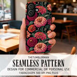 Zinnia Tumbler Design, Floral Digital Paper, Colorful Flower Background, Watercolor Flowers, Junk Journal Printable, Scrapbooking Paper thumbnail 6