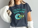 Cartoon Eyeball Binoculars T-Shirt: Eye Surgery Recovery, Improved Clear Vision Reading thumbnail 1