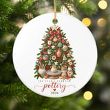Pottery Christmas Tree Ornament, The Year I Learned Pottery Keepsake Decor, Ceramicist Gift for Pottery Lover, Ceramic Artist Studio Holiday thumbnail 2