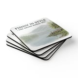 Grand Wagoneer Corkwood Coaster Set, The Waggy Car Coasters, Fisherman Gift, Lake Scenery Art, Car Lover Gift, Housewarming Gift thumbnail 2