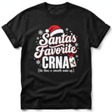 Santa's Favorite CRNA Tee thumbnail 3