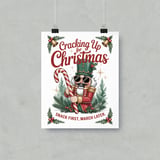 Christmas Nutcracker Poster: Funny Festive Art, Cool Shades, Holiday Decor thumbnail 2