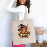 Highland Cow Halloween Sweatshirt Hoodie, Country Cutie Witch Cow Fall Tote Bag, Cute Ghost Pumpkin Autumn Graphic Spooky Season Gift thumbnail 18