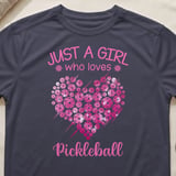 Pickleball Sport-Tek Performance Tee, Just a Girl Who Loves Pickleball, Court Apparel thumbnail 9