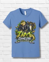 Tim Crocodile Youth Gaming T-Shirt, Kids Gamer Graphic Tee, Green Alligator Streetwear Shirt, Pixo League thumbnail 14