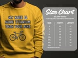 Knee Surgery T-Shirt, Titanium Knee, Funny Recovery Gift, Cyclist Tee, Cycling Humor, Post Surgery Tee, Bike Lover Gift, Cycling Fan Apparel thumbnail 6