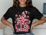 Faux Patchwork Pink Witch Energy Tee thumbnail 1