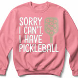 Pickleball Gildan Crewneck Sweatshirt, Sorry I Can't, I Have Pickleball, Court Warm Up thumbnail 8
