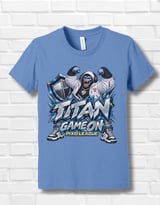 Gorilla Gaming T-Shirt for Kids, Titan Game On Youth Gamer Tee, Blue Silver Gorilla Graphic Shirt, Pixo League thumbnail 14