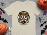Nautical Halloween Skeleton Crew All Hands No Flesh Ship Wheel Graphic Crewneck Sweatshirts thumbnail 4