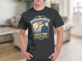 US Coast Guard Sailor T-Shirt, Patriotic Military USCG Veteran Gift, Female Service Member Apparel, Honor Respect Duty Tee thumbnail 1