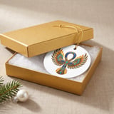 Egyptian Ankh Winged Ornament, Faux Gold Phoenix Flame Tree Decor, Mystical Kemetic Altar Holiday Gift, Ancient Egypt Spiritual Keepsake thumbnail 7