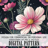 Floral Tumbler Design, Colorful Flowers Digital Papers, Floral Junk Journal Pages, Watercolor Flower Backgrounds, Printable tumbler png thumbnail 13