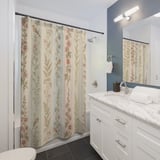 Cottage Garden Stripe Shower Curtain thumbnail 3