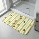 Fall Shower Curtain and Bath Mat Set, Rustic Autumn Botanical Bathroom Decor, Vintage Cottagecore Leaves Acorn Pinecone Yellow Green Decor thumbnail 10