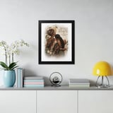 Black Mother Daughter Poster, Framed Wall Art Print, Because She Came Before Me Quote, African American Matriarch Art, Mother's Day Gift thumbnail 4