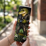 20oz Skinny Tumbler with Straw, Gamer Tumbler, Crocodile Gaming Cup, Video Game Gift for Boys and Teens thumbnail 2