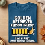 Golden Retriever Person Energy Tee thumbnail 7