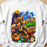 Halloween Ghosts Detective Chase Dog Sweatshirt thumbnail 2
