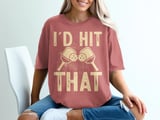 Pickleball Comfort Colors Shirt, I'd Hit That, Funny Retro Paddle Graphic Apparel, Vintage Graphic Tee thumbnail 7