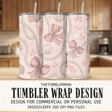 Whimsical Pearl Bow & Shell Digital Pattern Size Bundle Png thumbnail 1