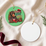 African American Christmas Ornaments, Black Woman Holiday Ornament, Melanin Christmas Tree Decor, Pan African Roots Xmas Keepsake Gift thumbnail 4