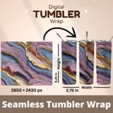 20 oz Tumbler Wrap, Geode Stone Sublimation Design, Straight Tapered Wrap png, Marble Texture, Instant Download, Tumbler Digital thumbnail 5