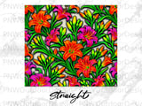 20oz Skinny Tumbler Sublimation Design, Vibrant Lily Floral Tumbler Wrap PNG Digital Download, Seamless Tropical Flower Pattern Craft thumbnail 13