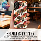 Tribal Elephant Pattern Digital Art thumbnail 1
