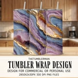 20 oz Tumbler Wrap, Geode Stone Sublimation Design, Straight Tapered Wrap png, Marble Texture, Instant Download, Tumbler Digital thumbnail 1
