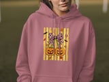Cute Halloween Pumpkin Sweatshirt, Leopard Bow Spooky Season Hoodie, Fall Faux Glitter Pumpkins T-Shirt for Women thumbnail 13