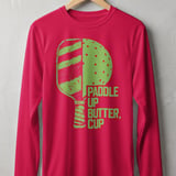 Pickleball Sport-Tek Long Sleeve Tee, Paddle Up Butter, Cup, Outdoor Court Performance Sun Shield Shirt thumbnail 8