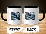 Halloween Mug, Ghost Skateboarder, Skate Park Mug, Spooky Halloween Mug, Bats Full Moon Mug, Halloween Gift Idea, Ghostly Rider Mug thumbnail 8
