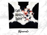 Funny Cow Tumbler Wrap, 20oz Skinny Tumbler, Seamless Tumbler Design, Cute Animal, Can't Adult Today, Sublimation Design, Gift Idea thumbnail 5