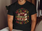 Read More Worry Less Tee or Sweatshirt, Faux Patchwork Design thumbnail 9
