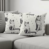 Cute Cat Pattern Tote Bags, Throw Pillow, iPhone Case, Pet Lover Gift, Kitten Art, Cat Mom, Whimsical Home Decor, Cat Illustration thumbnail 3