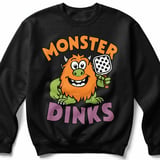 Pickleball Gildan Crewneck Sweatshirt, Monster Dinks, Court Warm Up thumbnail 1